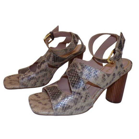 Cole Haan Reina City Sandal 85 mm Snake Print Leather size 9 B New - Picture 6 of 8